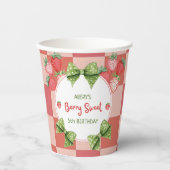Berry Sweet 5th Birthday Strawberry Party  紙コップ (正面)