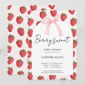 Berry Sweet Baby Is On The Way Baby Shower 招待状 (正面/裏面)