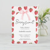 Berry Sweet Baby Is On The Way Baby Shower 招待状 (スタンド正面)