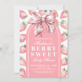 Berry Sweet Baby Shower 招待状 (正面)