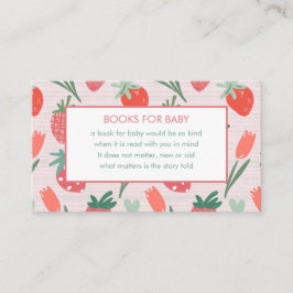 Berry Sweet Baby Shower Book Request Response Card エンクロージャーカード