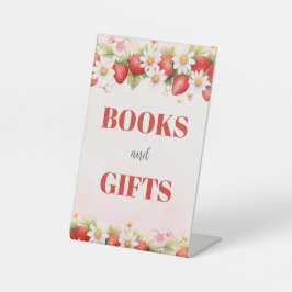 Berry Sweet Baby Shower Books and Gifts Sign 台座サイン