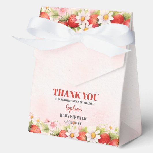 Berry Sweet Baby Shower Favor Box フェイバーボックス (正面)