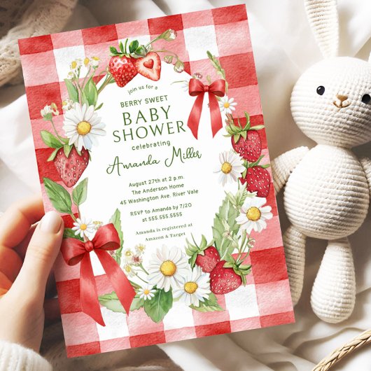 Berry Sweet Baby Shower Invitation 招待状