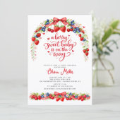 Berry Sweet Baby Shower Invitation 招待状 (スタンド正面)