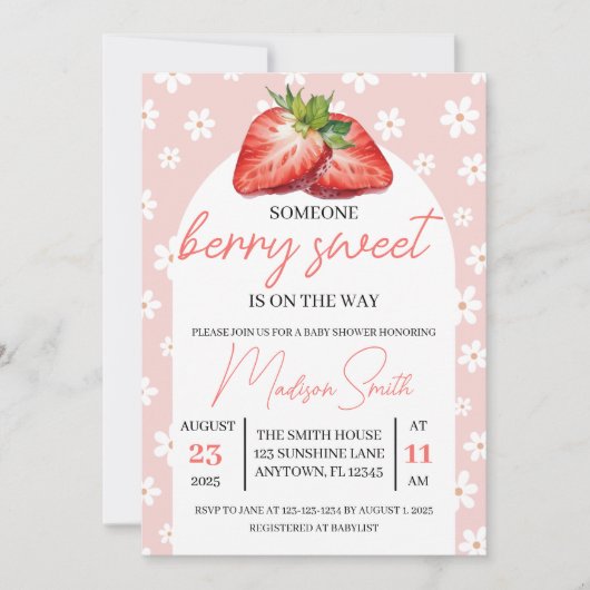Berry Sweet Baby Shower Invite 招待状 (正面)