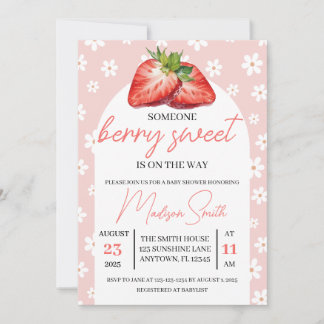 Berry Sweet Baby Shower Invite 招待状