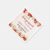 Berry Sweet Baby Shower Party スタンダードカクテルナプキン (角)