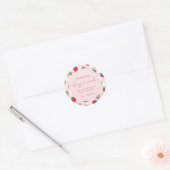 Berry Sweet Baby Shower Stickers ラウンドシール (封筒)
