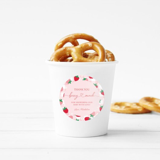 Berry Sweet Baby Shower Stickers ラウンドシール