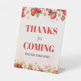 Berry Sweet Baby Shower Thanks for coming 台座サイン