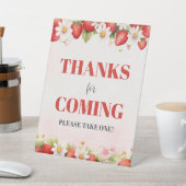 Berry Sweet Baby Shower Thanks for coming 台座サイン (インサイチュ)