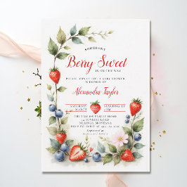 Berry Sweet Berries Garden Neutral Baby Shower 招待状