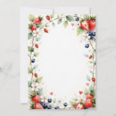 Berry Sweet Berries Garden Neutral Baby Shower 招待状 (裏面)