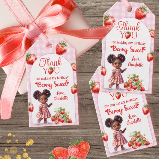 Berry Sweet Birthday - Afro Baby Berry ギフトタグ