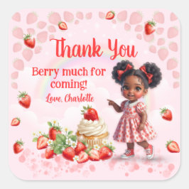 Berry Sweet Birthday - Afro Baby Berry スクエアシール