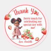 Berry Sweet Birthday - Afro Baby Berry ラウンドシール (正面)