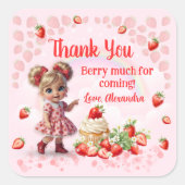 Berry Sweet Birthday - Baby Blonde スクエアシール (正面)