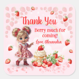 Berry Sweet Birthday - Baby Blonde スクエアシール