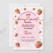 Berry Sweet Birthday Invitation Any Age 招待状 (正面)