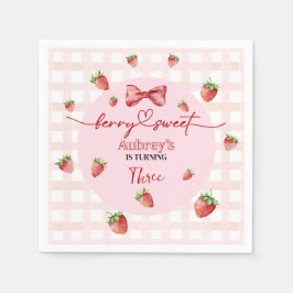 Berry Sweet Birthday Paper Napkin スタンダードカクテルナプキン
