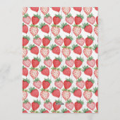 Berry Sweet Birthday Party Strawberry Birthday  招待状 (裏面)