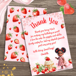 Berry Sweet Birthday -  Strawberry Thank you card サンキューカード