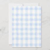 Berry sweet Blue Gingham Clothesline Baby Shower 招待状 (裏面)