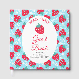 Berry Sweet Blue Strawberry Baby Shower  ゲストブック