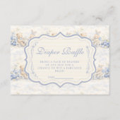 Berry Sweet Blue Toile Nursery Diapper Raffle エンクロージャーカード (正面)