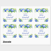 Berry Sweet Blueberry Baby Shower Bookplate スクエアシール (シート)