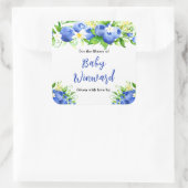 Berry Sweet Blueberry Baby Shower Bookplate スクエアシール (バッグ)