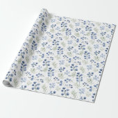 Berry Sweet Blueberry Bow Baby Shower Napkins ラッピングペーパー (アンロールド)