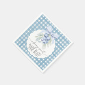 Berry Sweet Blueberry Gingham Baby Shower スタンダードカクテルナプキン (角)