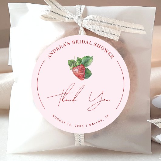 Berry Sweet Bridal Shower Thank You ラウンドシール