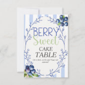 Berry Sweet CAKE TABLE blueberry  Sign  招待状 (正面)