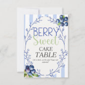 Berry Sweet CAKE TABLE blueberry  Sign  招待状 (裏面)