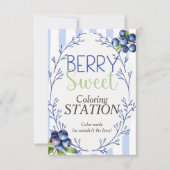 Berry Sweet Color Station Blueberry Sign 招待状 (正面)