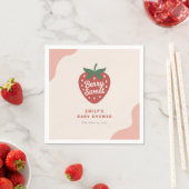 Berry Sweet Cute Baby Shower スタンダードカクテルナプキン (インサイチュ)