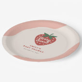 Berry Sweet Cute Baby Shower ペーパープレート (アングル)