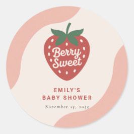 Berry Sweet Cute Baby Shower ラウンドシール