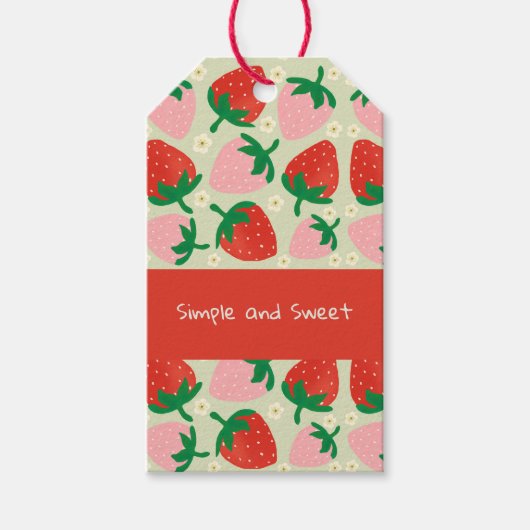 Berry Sweet Delights  Olive Green ギフトタグ (正面)