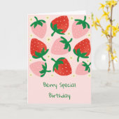 Berry Sweet Delights Soft Pink Birthday カード (黄色い花)