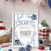 Berry Sweet Dessert TABLE Blueberry  Sign  招待状