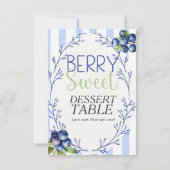 Berry Sweet Dessert TABLE Blueberry  Sign  招待状 (裏面)