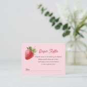 Berry Sweet Diaper Raffle Card-Strawberry Themed エンクロージャーカード (スタンド正面)