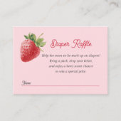 Berry Sweet Diaper Raffle Card-Strawberry Themed エンクロージャーカード (正面)