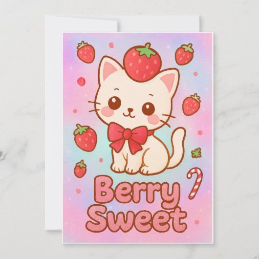 “Berry Sweet Dreams” Christmas Card – Glittery Poe シーズンカード (正面)