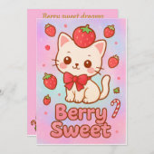 “Berry Sweet Dreams” Christmas Card – Glittery Poe シーズンカード (正面/裏面)