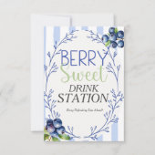 Berry Sweet DRINK STATION Blueberry  Sign  招待状 (正面)